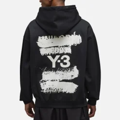 Sweatshirts|Dr. Martens Y-3 GFX Back Logo Cotton-Blend Jersey Hoodie - XL